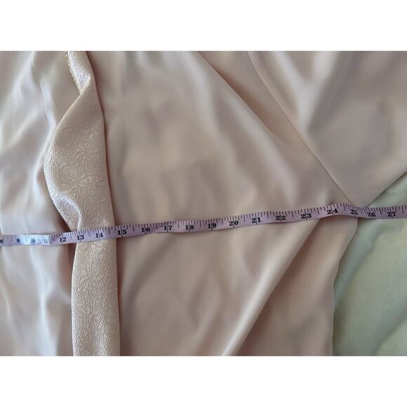 VTG Victoria's Secret Gold Label Pink Gold Quilted Hem Robe W/Belt Womens L - Picture 6 of 7